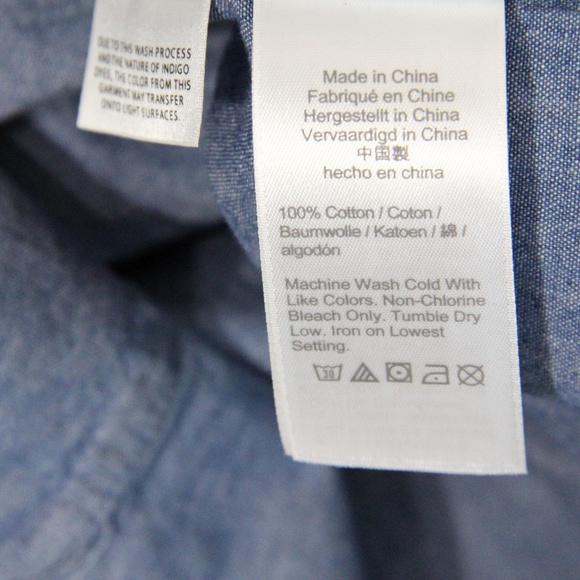 J Crew Chambray Shirt New Women Button Front sz 00 Long Sleeves - Picture 8 of 8